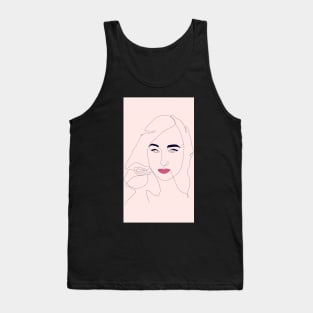 Line Art Lady Tank Top